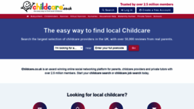 What Childcare.co.uk website looked like in 2023 (1 year ago)