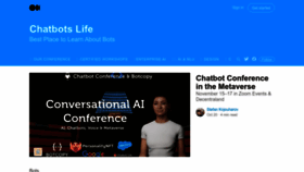 What Chatbotslife.com website looked like in 2023 (1 year ago)
