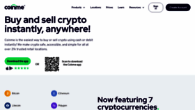 What Coinme.com website looked like in 2023 (1 year ago)