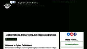 What Cyberdefinitions.com website looked like in 2023 (1 year ago)
