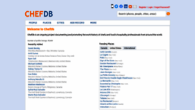What Chefdb.com website looked like in 2023 (1 year ago)