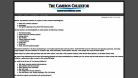 What Cameroncollector.com website looked like in 2023 (1 year ago)