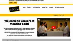 What Careers.mccain.com website looked like in 2023 (1 year ago)