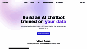 What Chatbase.co website looked like in 2023 (1 year ago)