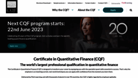 What Cqf.com website looked like in 2023 (1 year ago)