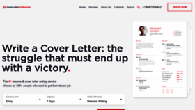 What Coverletterforresume.com website looked like in 2023 (1 year ago)