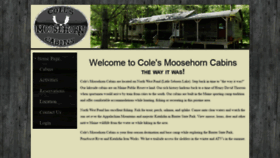 What Colesmoosehorncabins.com website looked like in 2023 (1 year ago)