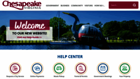 What Cityofchesapeake.net website looked like in 2023 (1 year ago)