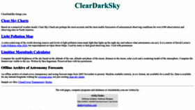 What Cleardarksky.com website looked like in 2023 (1 year ago)