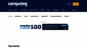 What Computing.co.uk website looked like in 2023 (1 year ago)