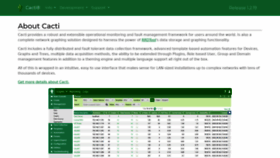 What Cacti.net website looked like in 2023 (2 years ago)
