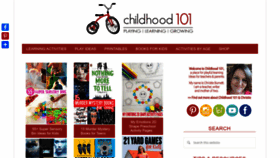 What Childhood101.com website looked like in 2023 (1 year ago)