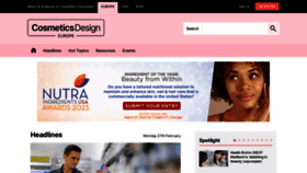 What Cosmeticsdesign-europe.com website looked like in 2023 (1 year ago)