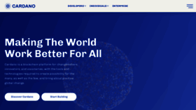 What Cardano.org website looked like in 2023 (1 year ago)
