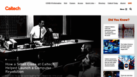 What Caltech.edu website looked like in 2023 (1 year ago)