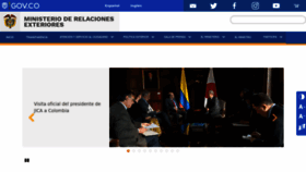 What Cancilleria.gov.co website looked like in 2023 (1 year ago)