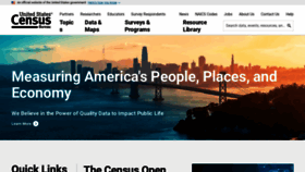 What Census.gov website looked like in 2023 (1 year ago)