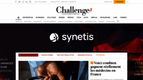 What Challenges.fr website looked like in 2023 (1 year ago)
