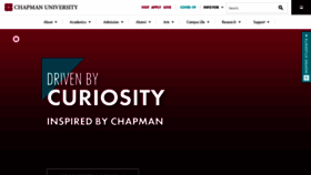 What Chapman.edu website looked like in 2023 (1 year ago)
