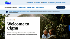 What Cigna.com website looked like in 2023 (1 year ago)