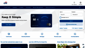 What Citi.com website looked like in 2023 (1 year ago)