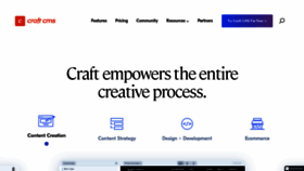 What Craftcms.com website looked like in 2023 (1 year ago)