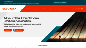 What Cloudera.com website looked like in 2023 (1 year ago)