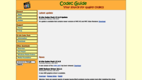What Codecguide.com website looked like in 2023 (1 year ago)