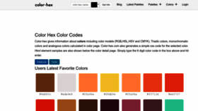 What Color-hex.com website looked like in 2023 (1 year ago)