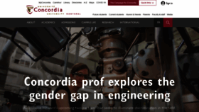 What Concordia.ca website looked like in 2023 (3 years ago)