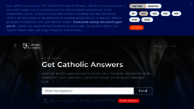 What Catholic.com website looked like in 2023 (1 year ago)