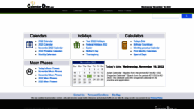 What Calendardate.com website looked like in 2023 (1 year ago)
