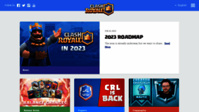 What Clashroyale.com website looked like in 2023 (1 year ago)