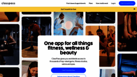 What Classpass.com website looked like in 2023 (1 year ago)