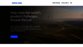 What Callforcode.org website looked like in 2023 (1 year ago)