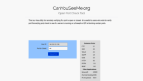 What Canyouseeme.org website looked like in 2023 (1 year ago)