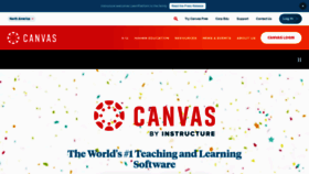 What Canvaslms.com website looked like in 2023 (1 year ago)