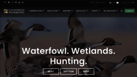 What Calwaterfowl.org website looked like in 2023 (1 year ago)