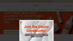 What Cleure.com website looked like in 2023 (1 year ago)