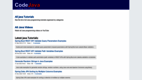 What Codejava.net website looked like in 2023 (1 year ago)