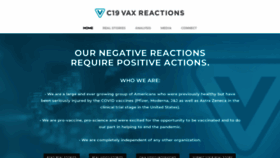 What C19vaxreactions.com website looked like in 2023 (1 year ago)