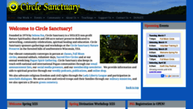 What Circlesanctuary.org website looked like in 2023 (1 year ago)