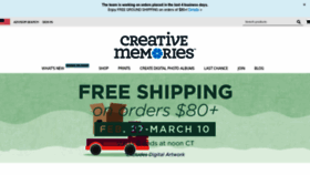 What Creativememories.com website looked like in 2023 (1 year ago)