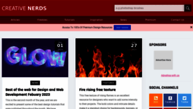 What Creativenerds.co.uk website looked like in 2023 (1 year ago)