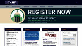What Cahf.org website looked like in 2023 (1 year ago)