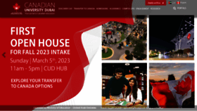 What Cud.ac.ae website looked like in 2023 (1 year ago)