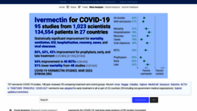 What C19ivermectin.com website looked like in 2023 (1 year ago)