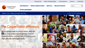 What Coopervision.com website looked like in 2023 (1 year ago)