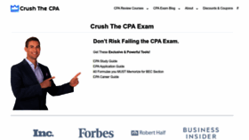 What Crushthecpaexam.com website looked like in 2023 (1 year ago)