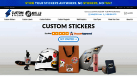 What Customsticker.com website looked like in 2023 (1 year ago)